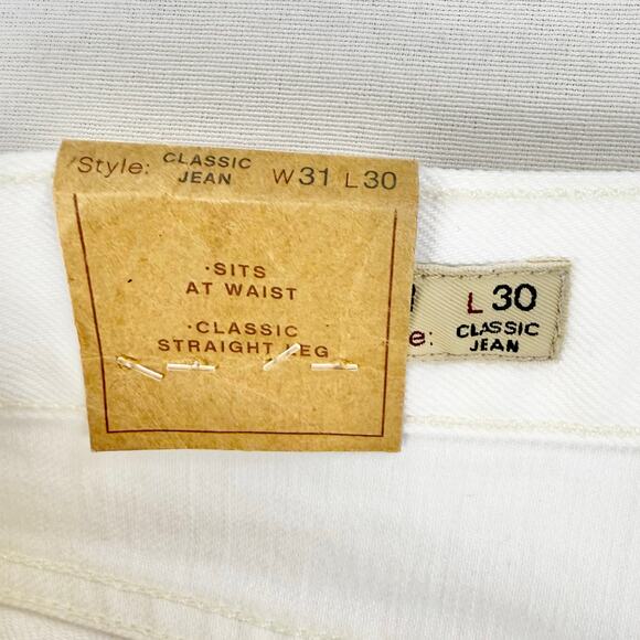 J Crew Men's Classic Fit Straight Leg Jean 31 x 30 White - Picture 6 of 16